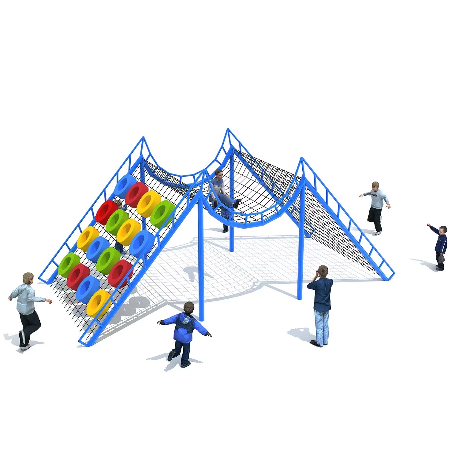 Trò chơi leo núi dây thừng Vui chơi độc đáo tạo điểm nhấn thu hút trong công viên khu vui chơi giải trí