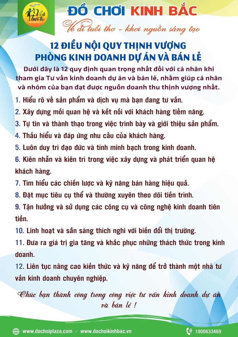 12 quy định quan trọng nhất đối với cá nhân khi tham gia Tư vấn kinh doanh