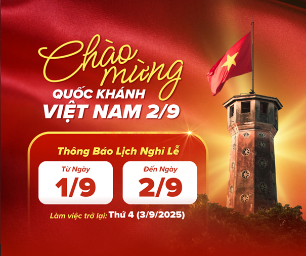 THÔNG BÁO NGHỈ LỄ QUỐC KHÁNH 2/9