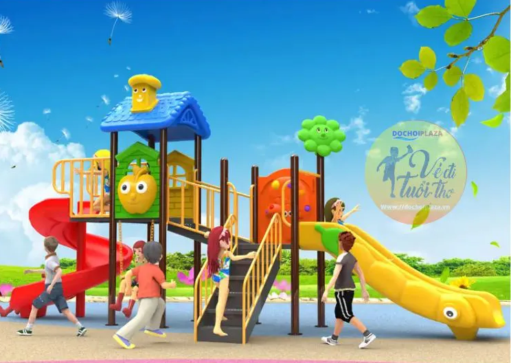 So sánh cầu trượt nhựa HDPE và cầu trượt Composite cùng Đồ Chơi Kinh Bắc