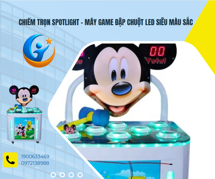 CHIẾM TRỌN SPOTLIGHT – MÁY GAME ĐẬP CHUỘT LED SIÊU MÀU SẮC