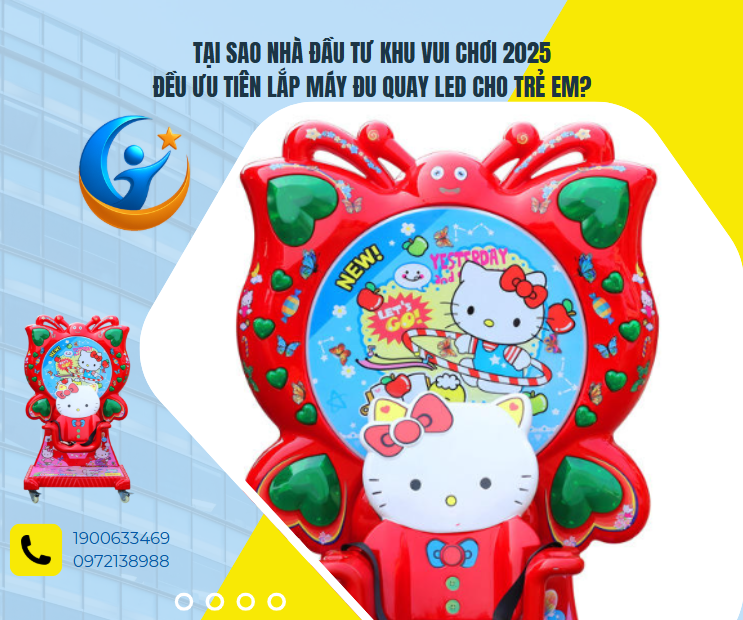 Tại sao nhà đầu tư khu vui chơi 2025 đều ưu tiên lắp máy đu quay LED cho trẻ em?