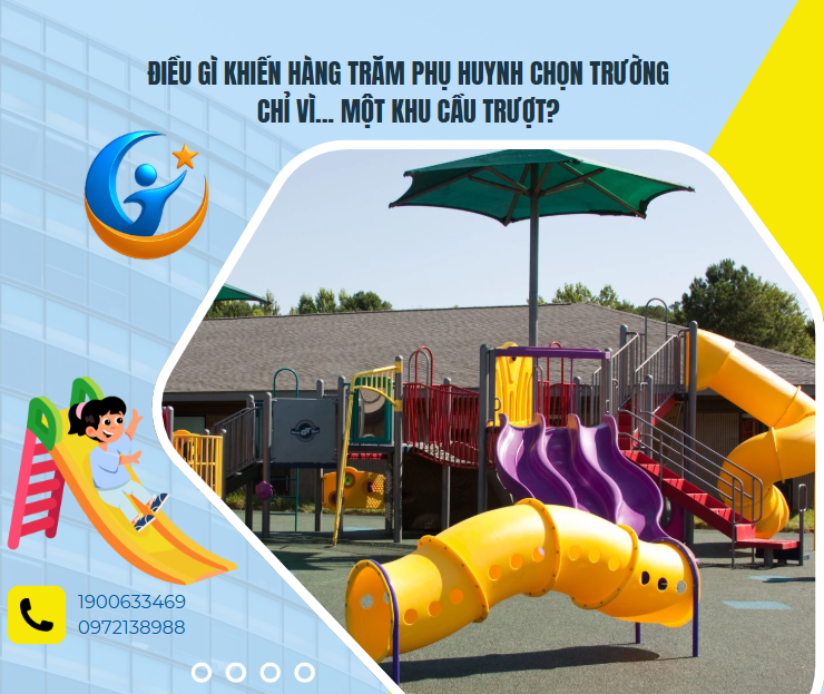 Điều gì khiến hàng trăm phụ huynh chọn trường chỉ vì... một khu cầu trượt?