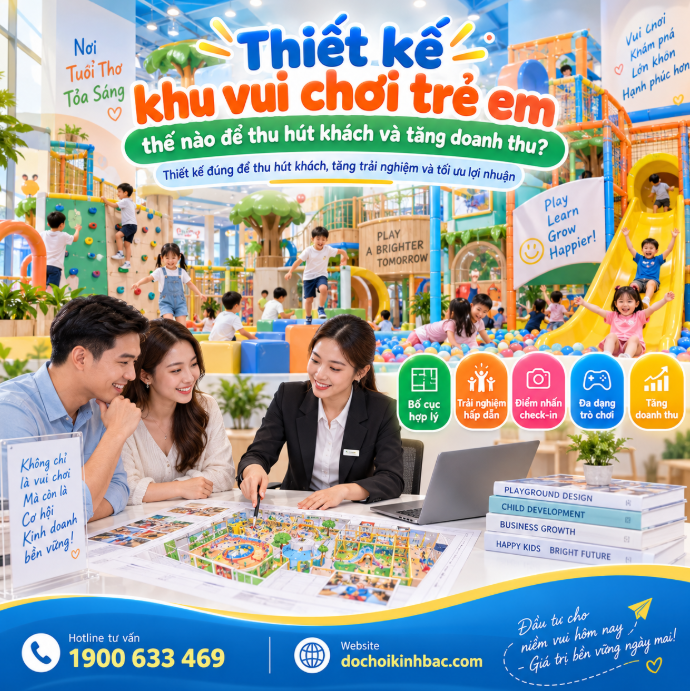 Thiết kế khu vui chơi trẻ em thế nào để thu hút khách và tăng doanh thu?