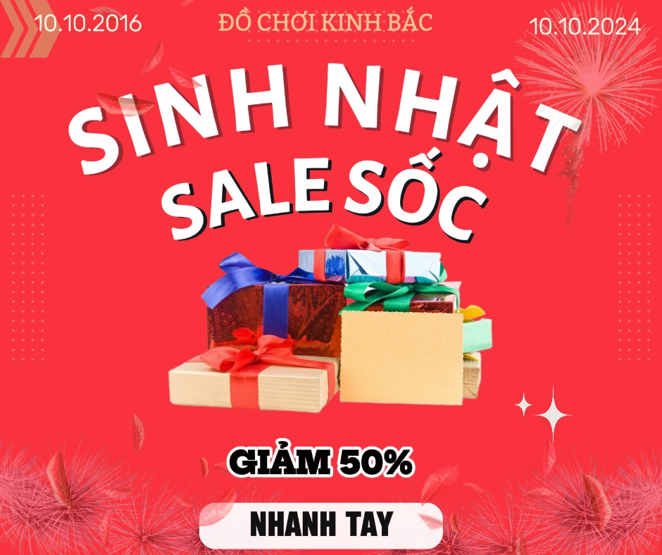Chương Trình Khuyến Mại Mừng Sinh Nhật Đồ Chơi Kinh Bắc - Thu Cũ Đổi Mới Mâm Xoay, Đu Quay với Ưu Đãi 50%