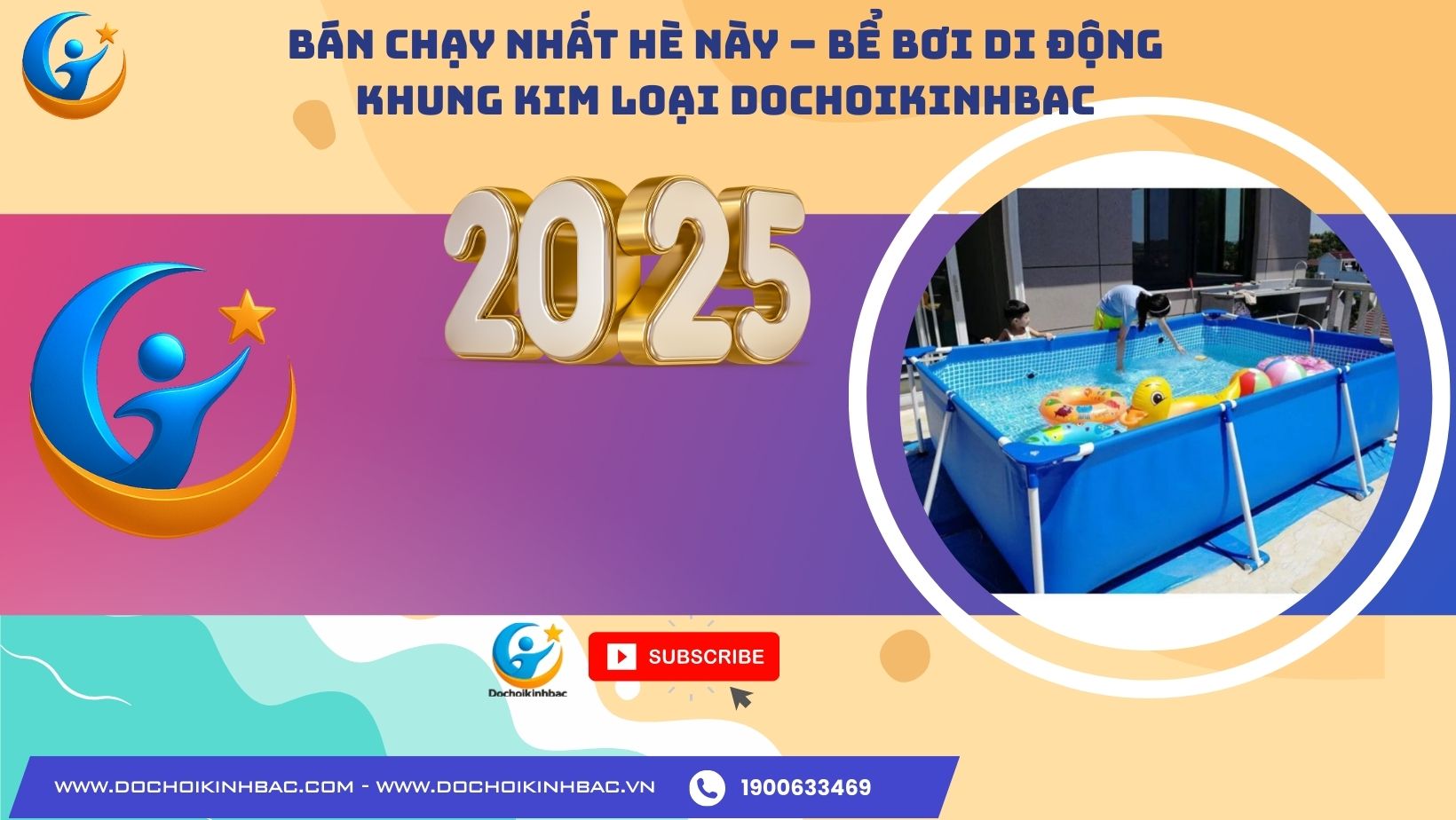 Bán Chạy Nhất Hè Này – Bể Bơi Di Động Khung Kim Loại Dochoikinhbac