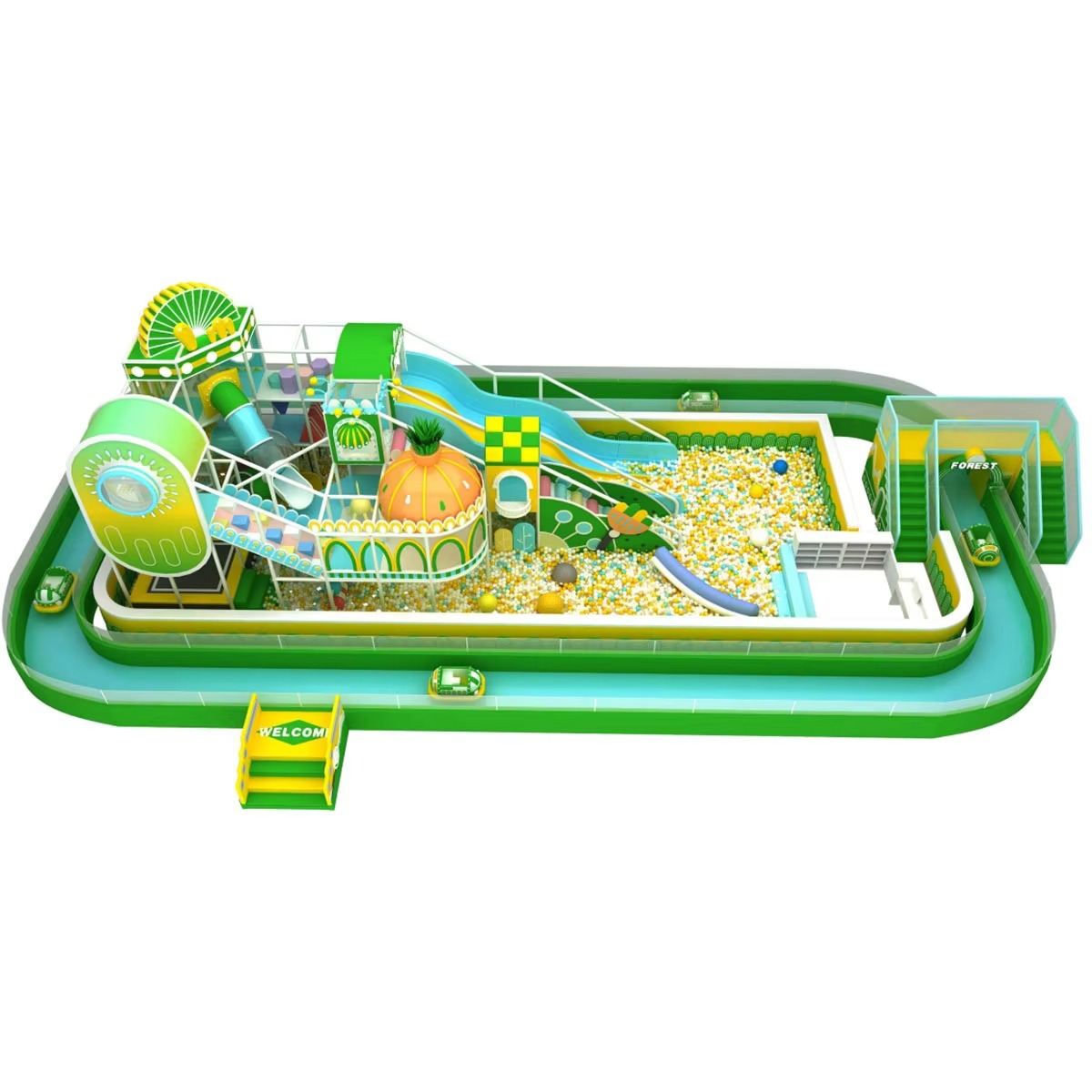 Khám phá Sân chơi trong nhà liên hoàn đầy màu sắc NLHTHKB01 Dochoikinhbac-  Sông lười thuyền vịt vui chơi – Niềm vui bất tận cho cả gia đình