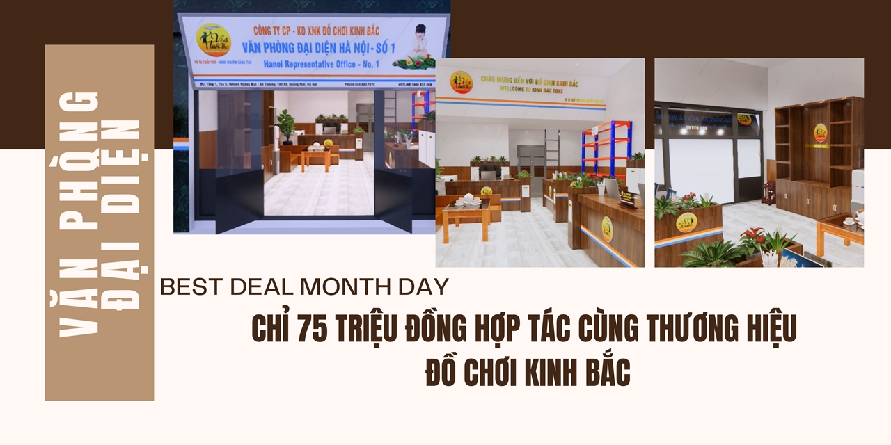 CHỈ 75 TRIỆU ĐỒNG HỢP TÁC CÙNG THƯƠNG HIỆU ĐỒ CHƠI KINH BẮC