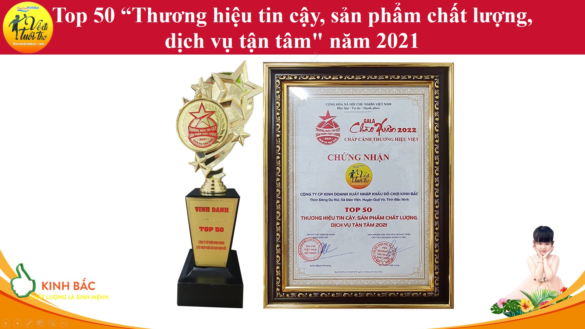 Đồ Chơi Kinh Bắc Thương Hiệu Tin Cậy, Sản Phẩm Chất Lượng, Dịch Vụ Tận Tâm” Năm 2022