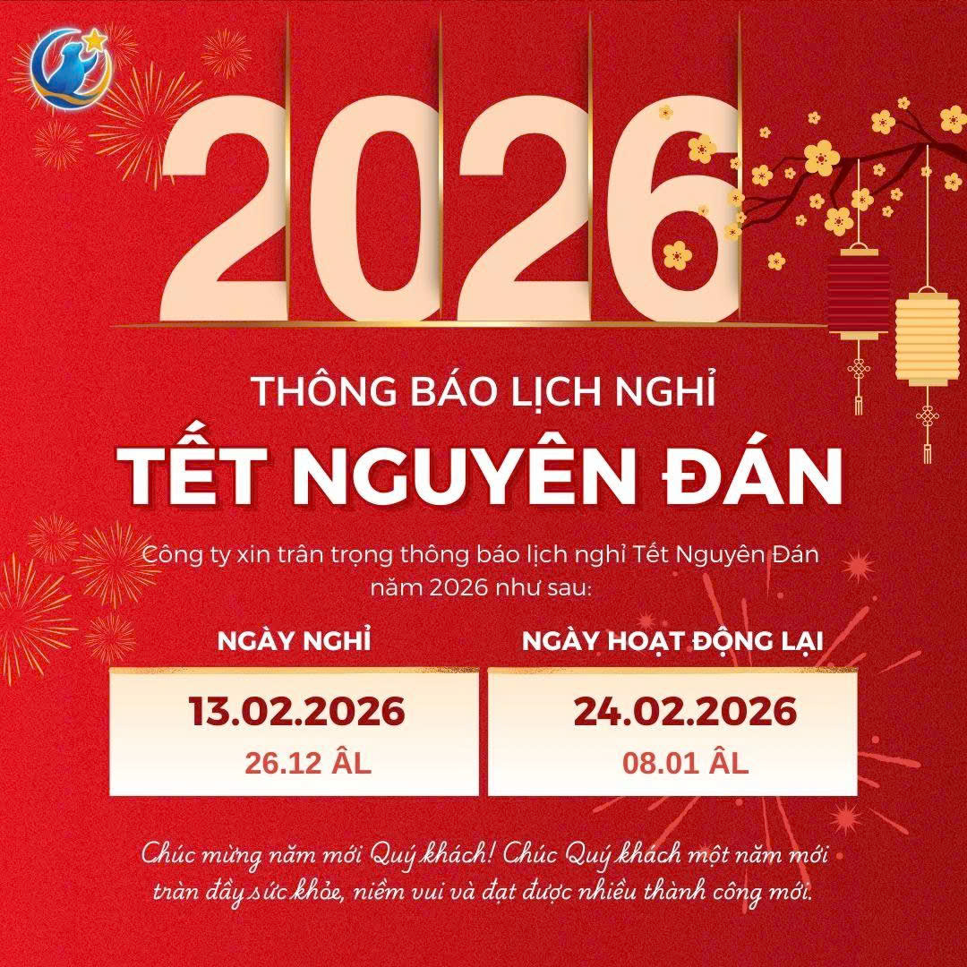 THÔNG BÁO LỊCH NGHỈTẾT NGUYÊN ĐÁN 2026