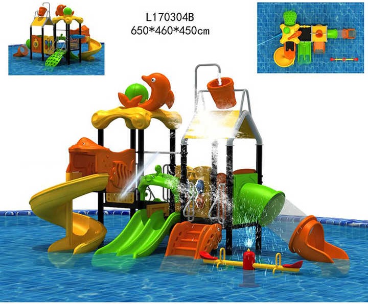 Cầu trượt liên hoàn bể bơi LBCTBB03 Dochoikinhbac