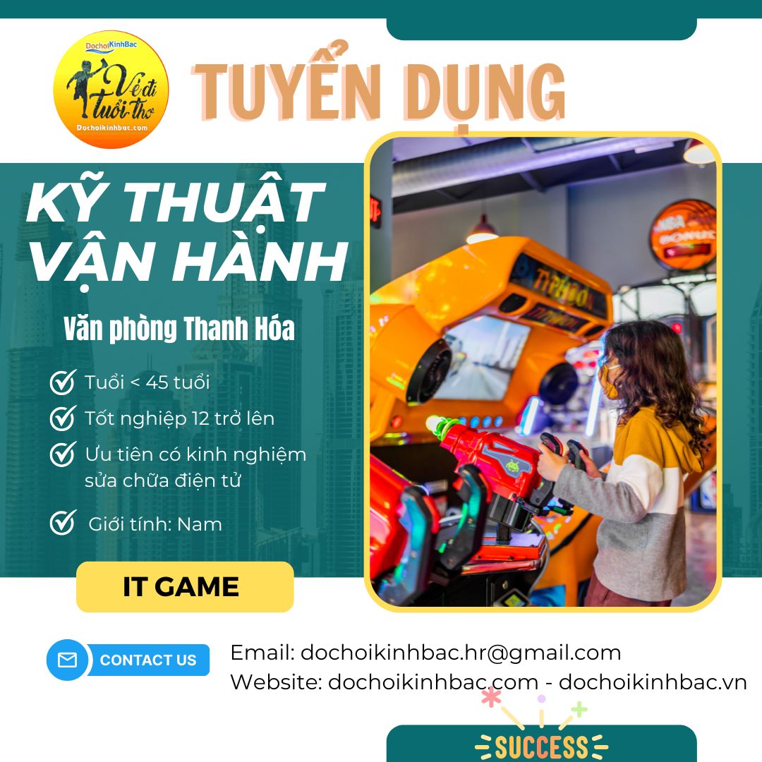 CHI NHÁNH VP THANH HÓA TUYỂN NHÂN VIÊN KỸ THUẬT VẬN HÀNH