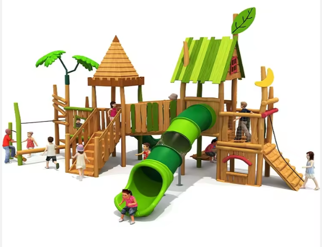 Cầu trượt liên hoàn gỗ LHGOKB38 Dochoikinhbac Giải trí siêu hấp dẫn từ khu vui chơi trẻ em