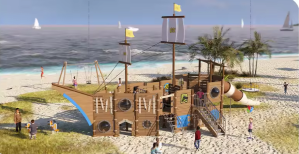 Mẫu thiết kế 3D khu vui chơi ngoài trời KVCNTKB06 Dochoikinhbac