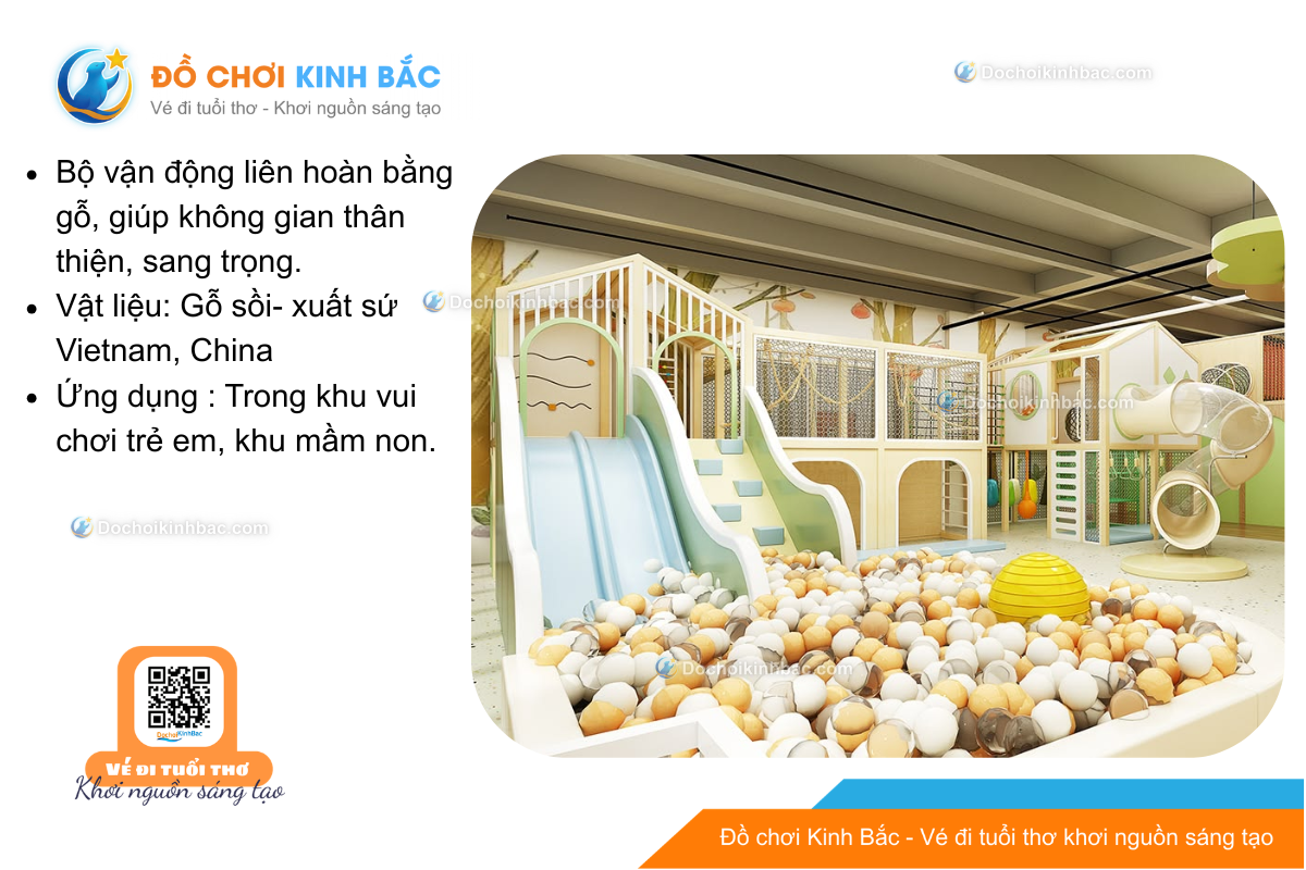 Vận động liên hoàn gỗ LHGOKB47 Dochoikinhbac Giải trí siêu hấp dẫn từ khu vui chơi trẻ em