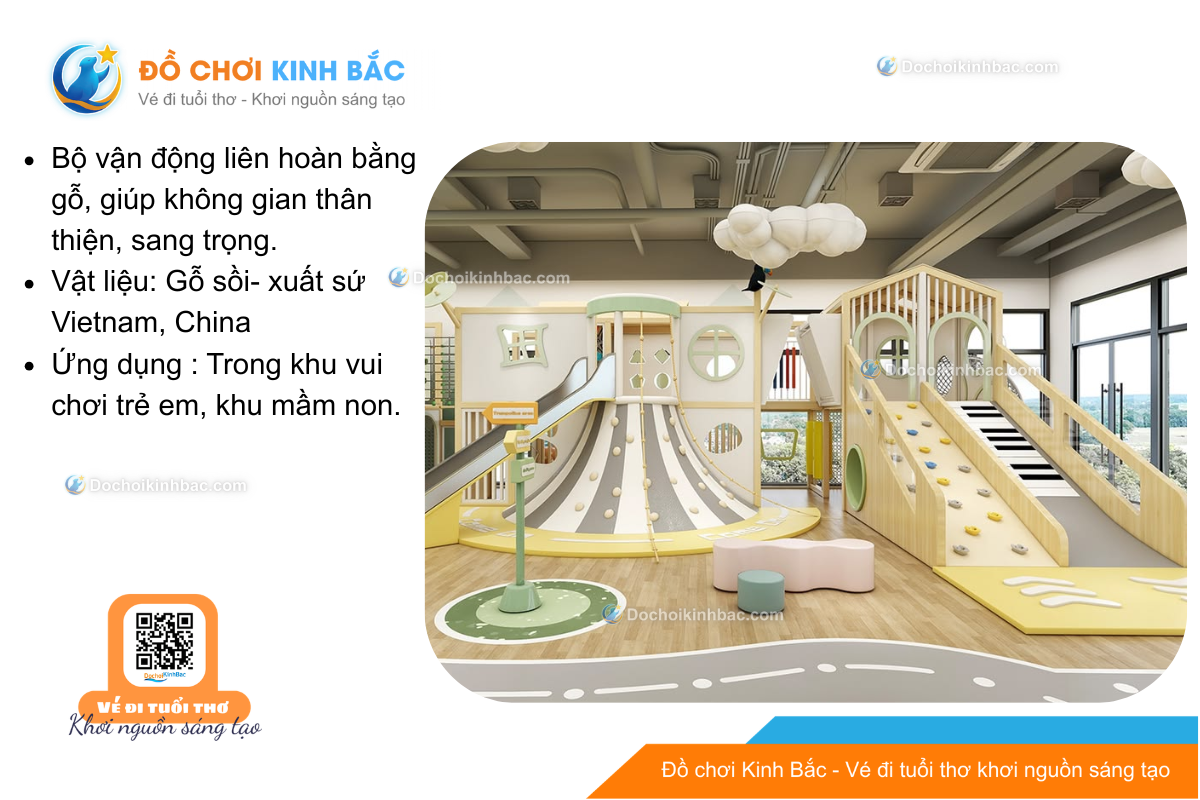 Vận động liên hoàn gỗ LHGOKB48 Dochoikinhbac Giải trí siêu hấp dẫn từ khu vui chơi trẻ em
