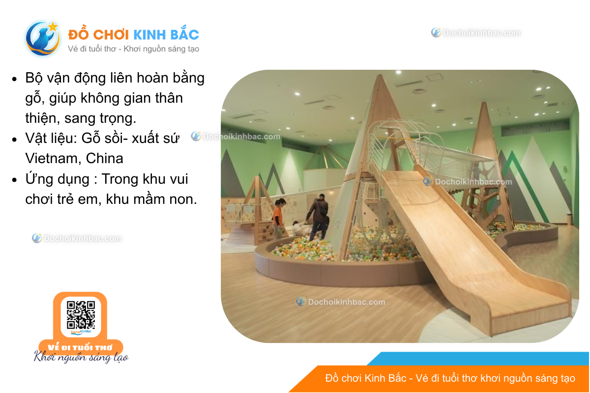 Vận động liên hoàn gỗ LHGOKB49 Dochoikinhbac Giải trí siêu hấp dẫn từ khu vui chơi trẻ em