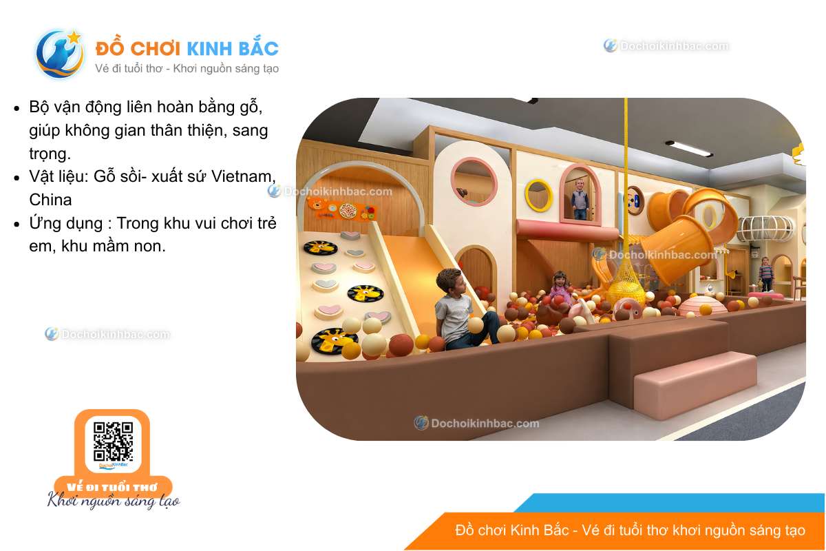 Vận động liên hoàn gỗ LHGOKB51 Dochoikinhbac Giải trí siêu hấp dẫn từ khu vui chơi trẻ em