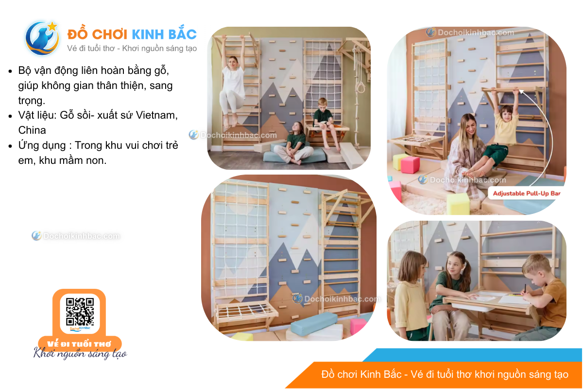 Vận động liên hoàn gỗ LHGOKB52 Dochoikinhbac Giải trí siêu hấp dẫn từ khu vui chơi trẻ em