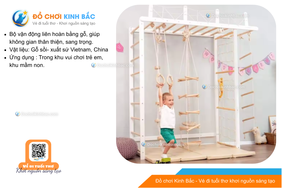 Vận động liên hoàn gỗ LHGOKB53 Dochoikinhbac Giải trí siêu hấp dẫn từ khu vui chơi trẻ em