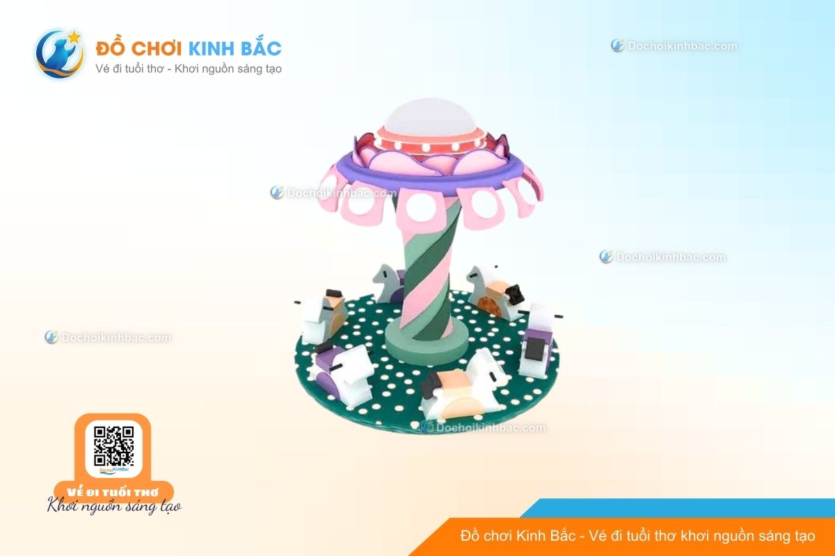 Đu Quay Mâm Xoay Trẻ Em MXKB12 – Mẫu Đu Quay Hot Nhất 2026