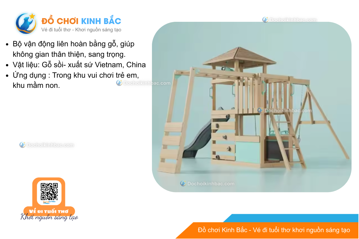 Vận động liên hoàn gỗ LHGOKB56 Dochoikinhbac Giải trí siêu hấp dẫn từ khu vui chơi trẻ em