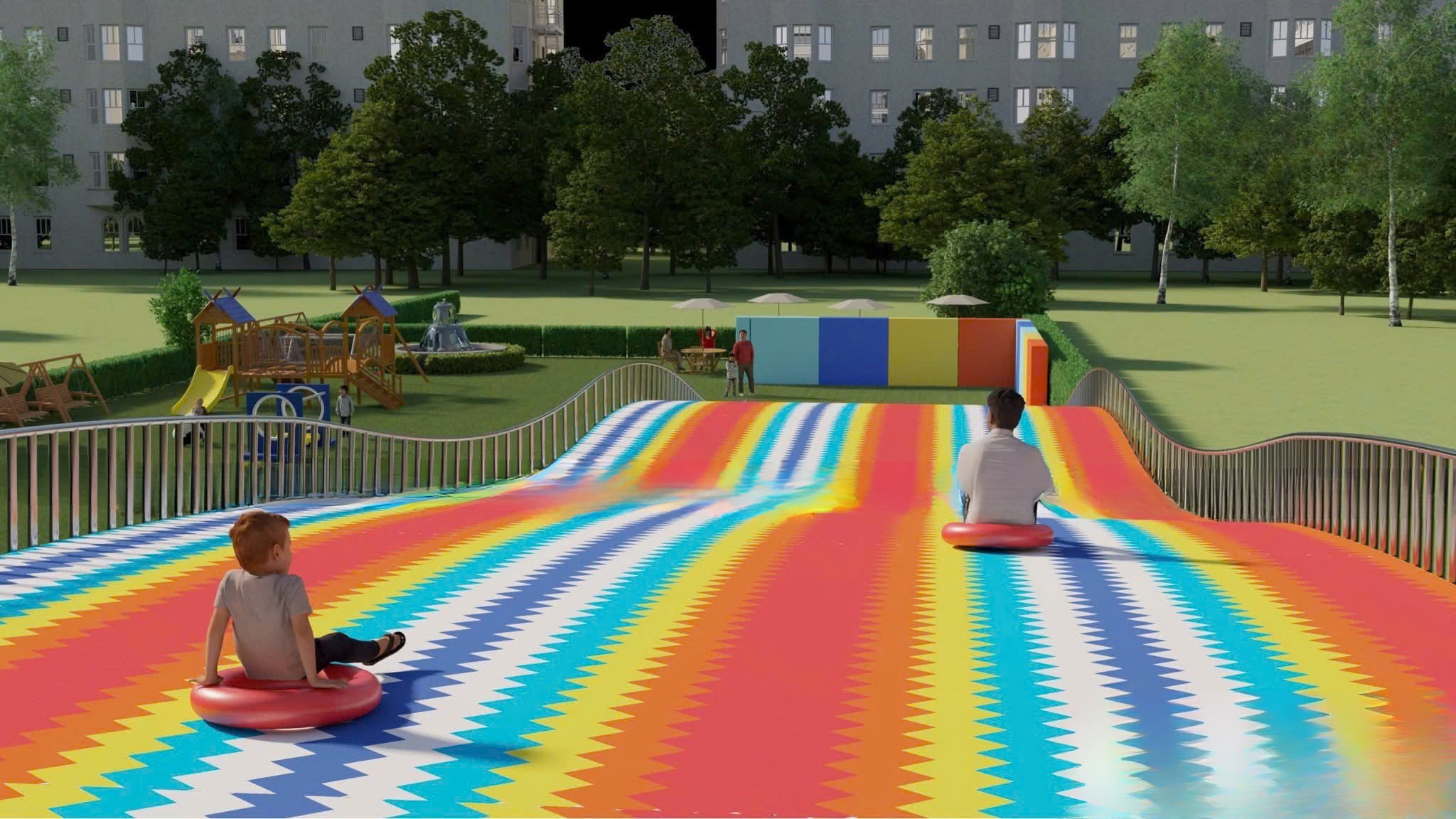 Bộ trượt phao khô sắc màu CVTTKB19 Dochoikinhbac Trò chơi cảm giác mạnh siêu vui từ Đồ Chơi Kinh Bắc