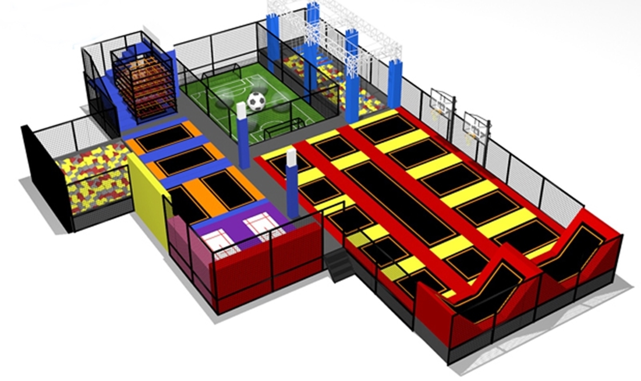 Đấu trường nhún nhảy KVCTP3507- Công viên bạt nhún -Trampoline park tổ hợp vui chơi giải trí