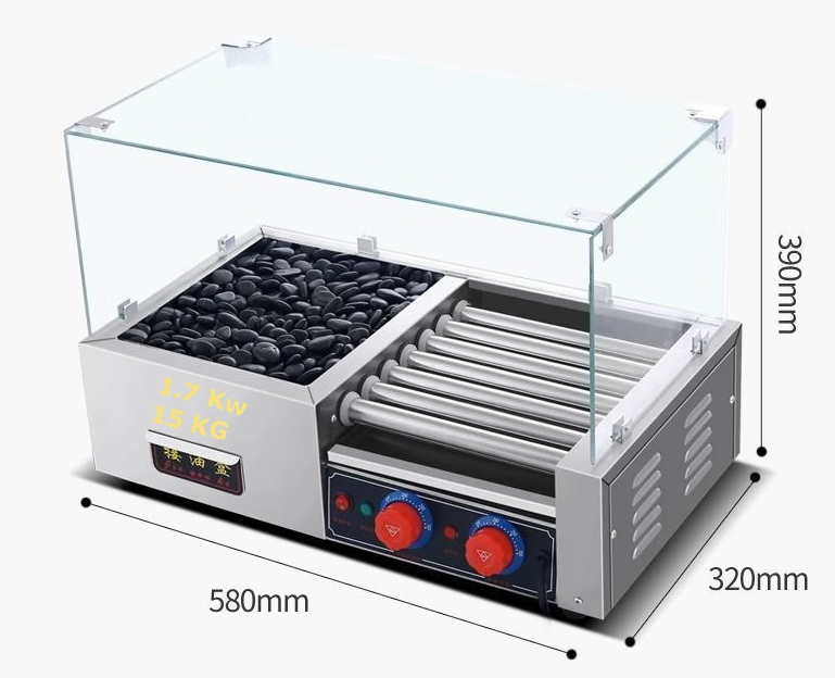 Bếp Nướng Xúc Xích Bằng Đá Dùng Điện BNXXD4 Đồ chơi kinh bắc Tạo Điểm Nhấn Ẩm Thực Tại Khu Vui Chơi