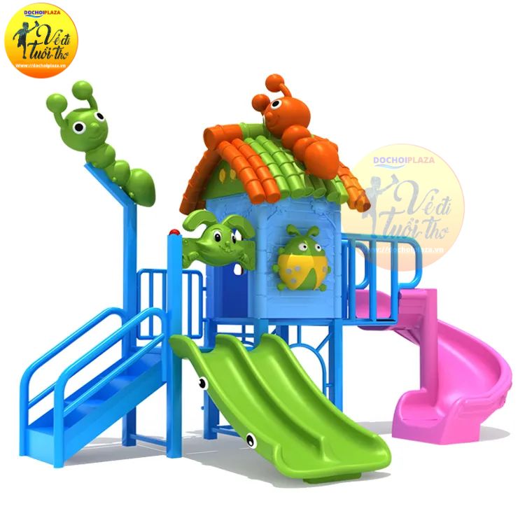 Cầu trượt trẻ em hình con sâu ngoài trời CTMNKB02 - Không gian vui chơi an toàn và lý tưởng cho bé