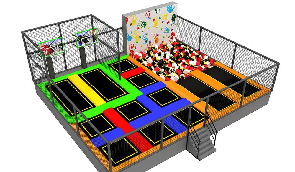 Công viên bạt nhún KVCTP0151 - Trampoline park Sàn nhún nhảy Model Trampoline Kinh Bắc