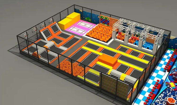 Trampoline Park KVCTP3503- Đấu trường bạt nhún -Công viên bạt nhún nhảy tổ hợp vui chơi giải trí