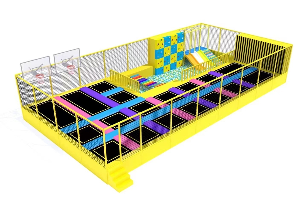 Khu nhào lộn KVCTP1517- Trampoline jum arena - Đấu trường công viên bạt nhún bay cao hấp dẫn