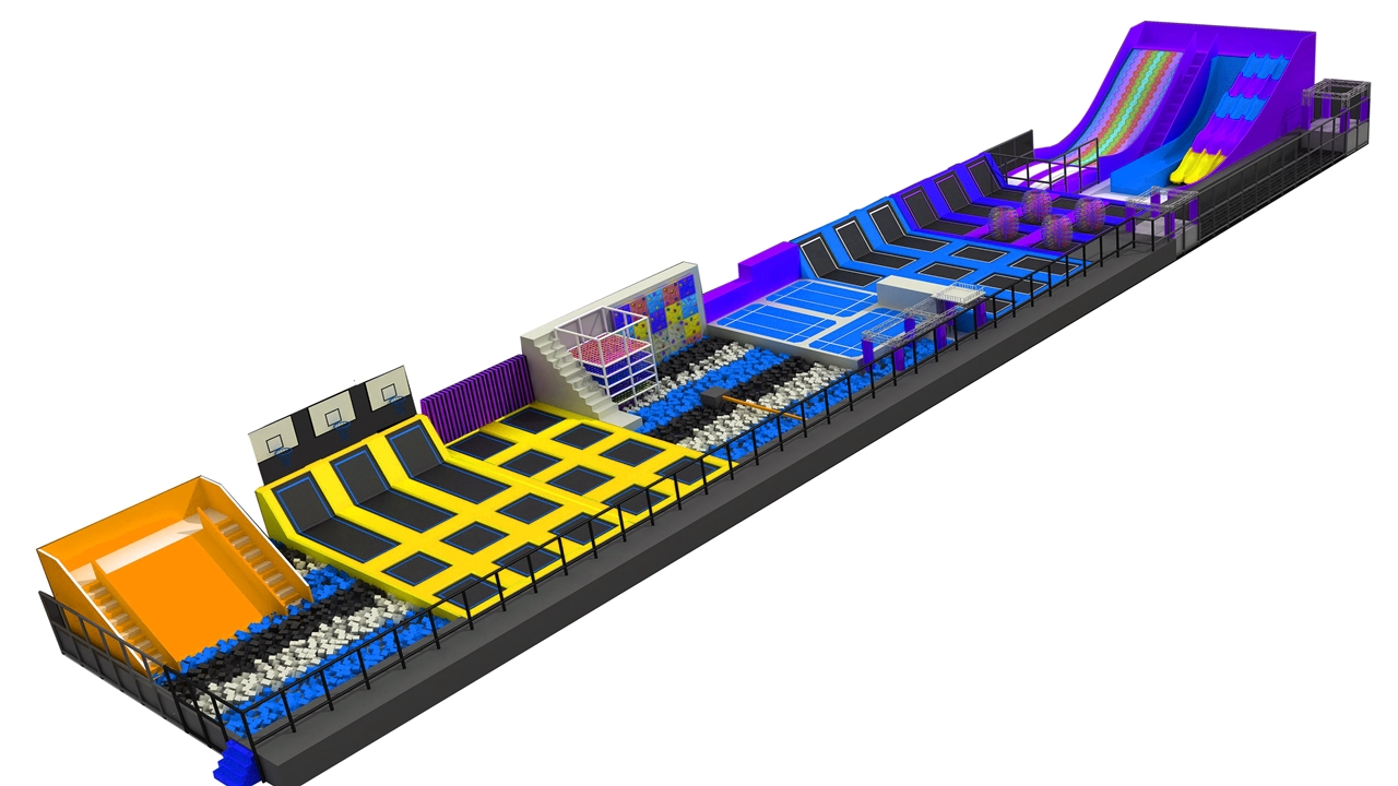Đấu trường nhún nhảy KVCTP3511- Công viên bạt nhún -Trampoline park tổ hợp vui chơi giải trí