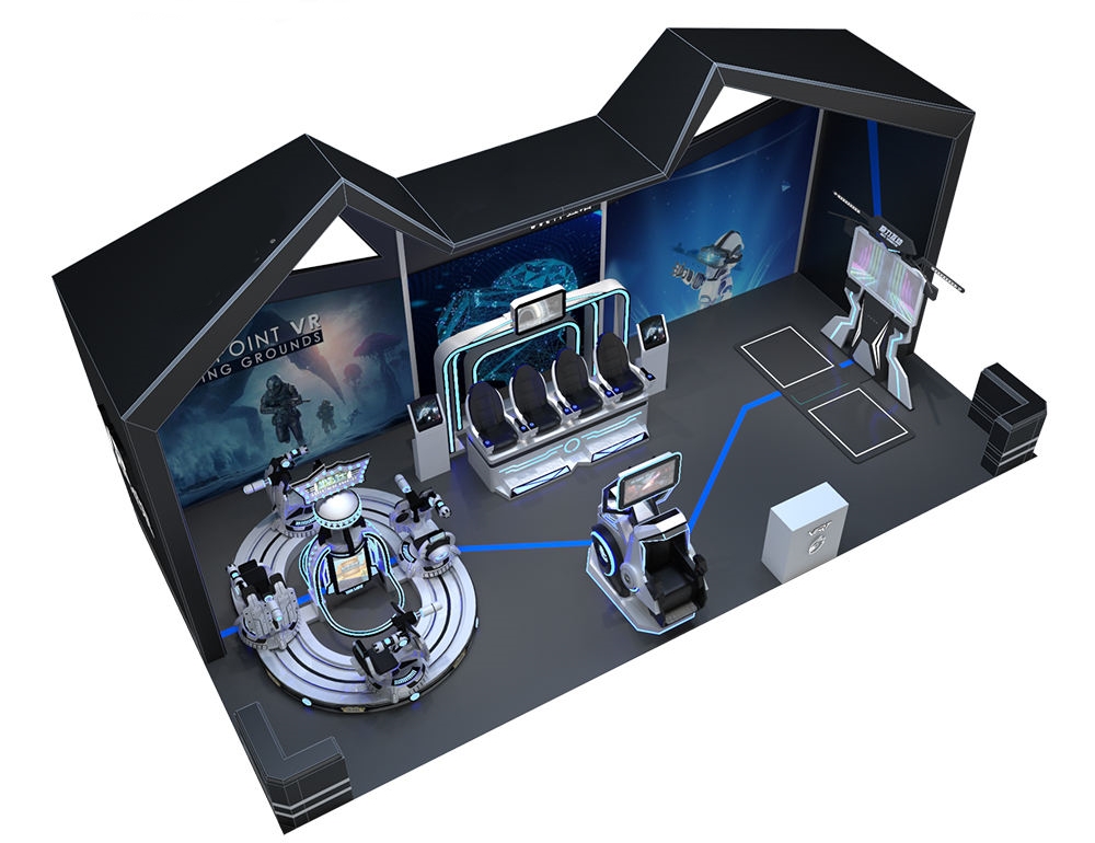 Công viên VR KVCGE1021- 66m2 Khu VR game giải trí thực tế ảo  - Game thùng siêu thị giải trí VR hấp dẫn