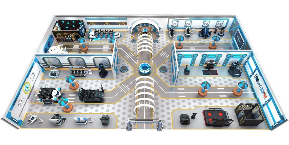 Công viên VR KVCGE1019- 1000m2 Khu VR game giải trí thực tế ảo  - Game thùng siêu thị giải trí VR hấp dẫn