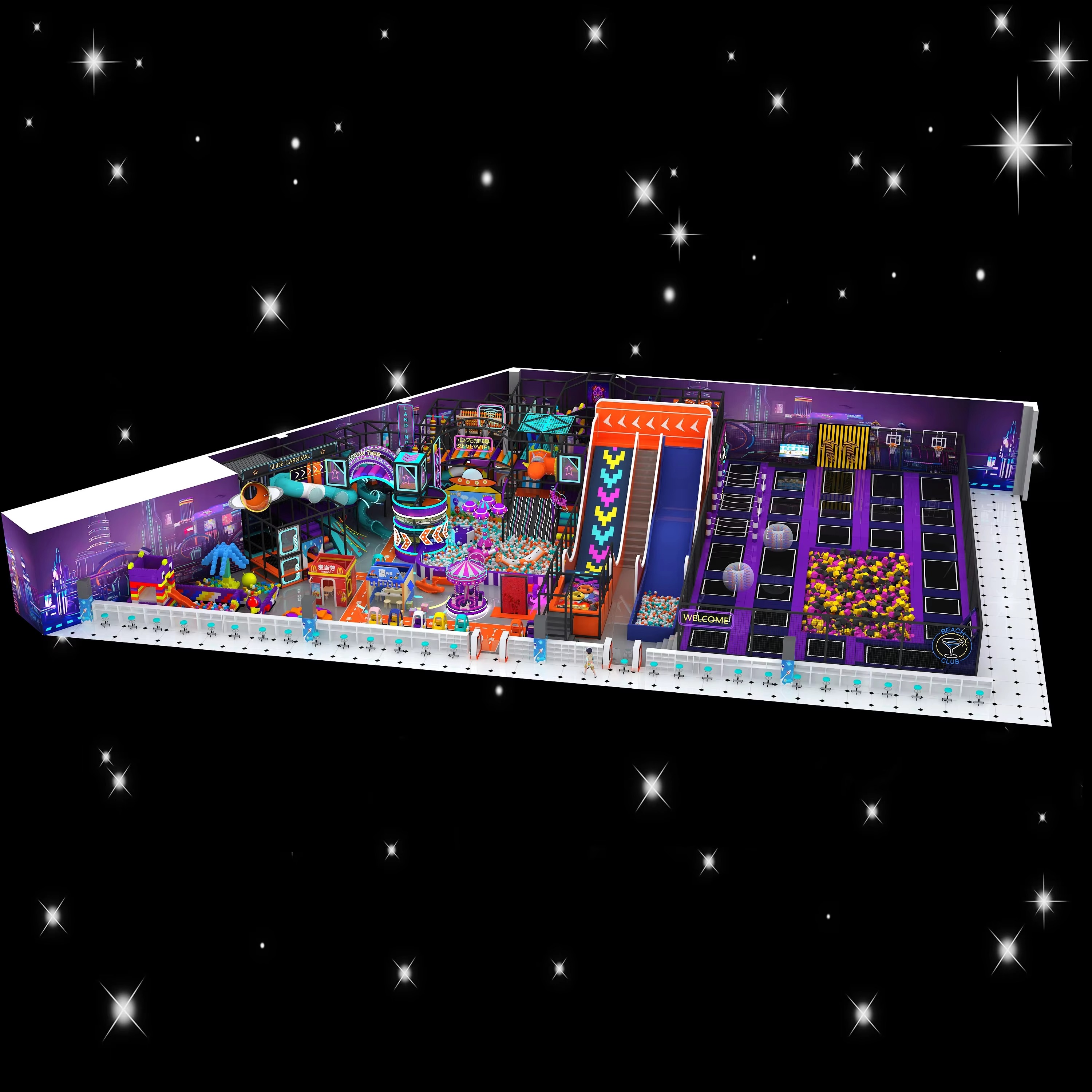 Nhà liên hoàn 2025 Indoor playground NLHKB50 Dochoikinhbac_Thiết kế khu vui chơi chuyên nghiệp, hấp dẫn