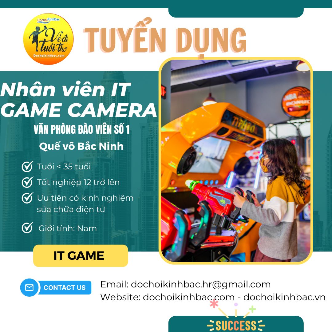 TUYỂN DỤNG NHÂN VIÊN IT GAME CAMERA VĂN PHÒNG ĐÀO VIÊN SỐ 1