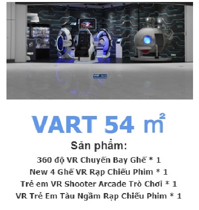 Khu Game VR - KVCGE1010- 54 m2 Công viên game giải trí VR thực tế ảo  - Game thùng siêu thị giải trí VR