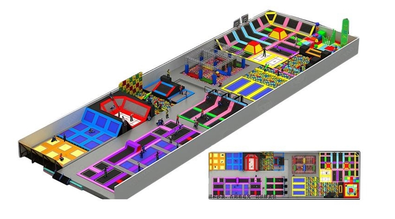 Khu Trampoline park KVCTP5940- Trampoline Arena chuẩn quốc tế - Công viên bạt nhún thể thao
