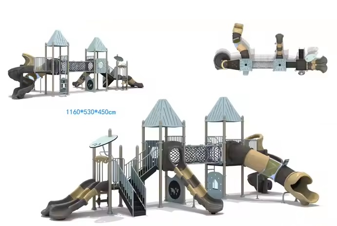 Liên hoàn cầu trượt dây thừng LHCTDTKB01 Dochoikinhbac - Trò chơi công viên thu hút bền bỉ