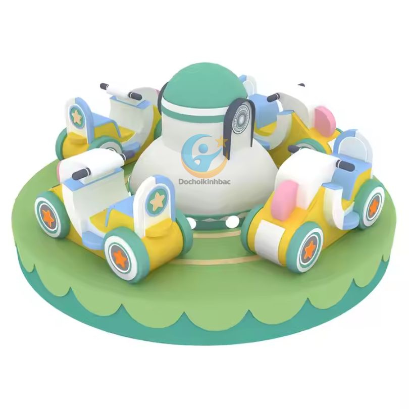 Mâm Xoay Xe Ô Tô Trẻ Em - Thiết Kế 5 Ghế Quay Tròn Cho Khu Vui Chơi Trong Nhà
