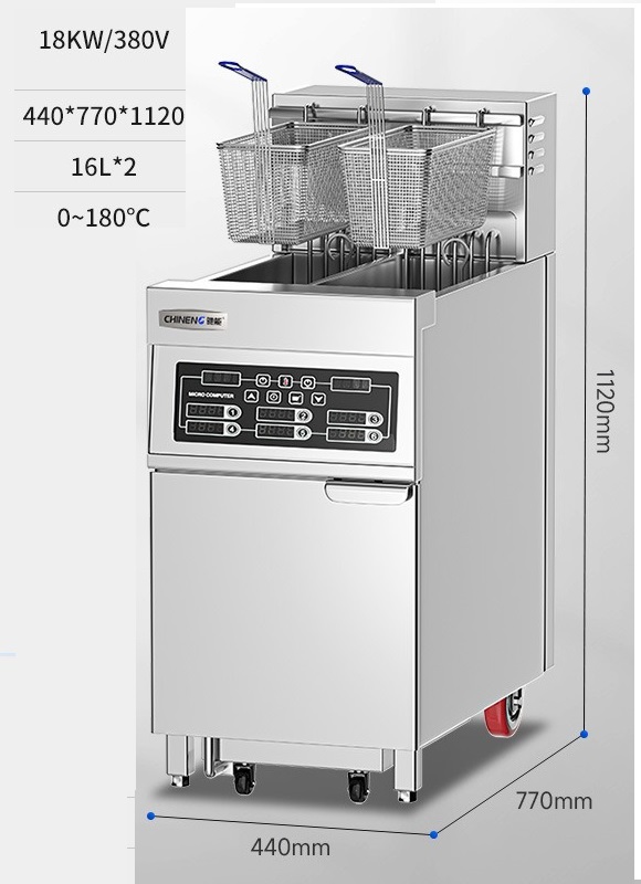 Máy chiên điện tự động phiên bản đứng MCTDDKB4 Đồ chơi kinh bắc Điểm Nhấn Ẩm Thực Tại Khu Vui Chơi