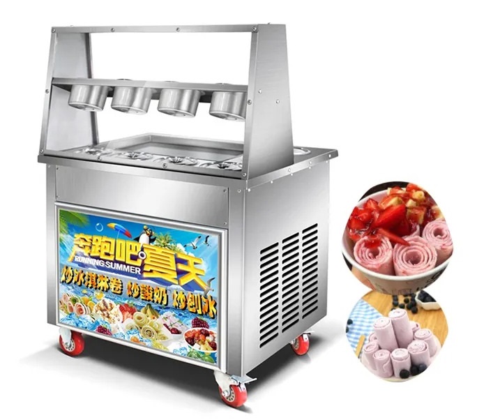 Máy Làm Kem cuộn Thái Lan MKTLKB1 Đồ chơi kinh bắc độc đáo Thu Hút Khách Tại Khu Vui Chơi