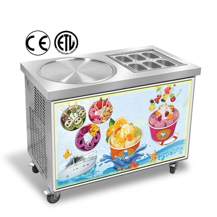 Máy Làm Kem cuộn Thái Lan MKTLKB Đồ chơi kinh bắc độc đáo Thu Hút Khách Tại Khu Vui Chơi