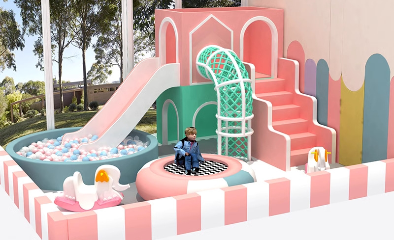 Nhà bóng liên hoàn KVCTE0185- Báo giá khu vui chơi liên hoàn nhà bóng cầu trượt - Indoor play ground