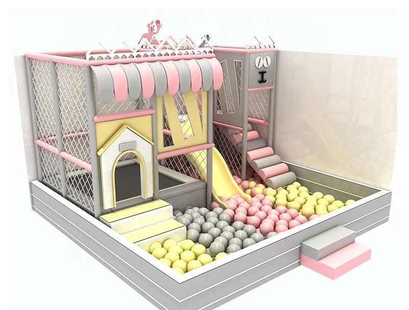 Nhà liên hoàn KVCTE0187- Báo giá nhà bóng cầu trượt liên hoàn- Indoor play ground Đồ chơi kinh bắc