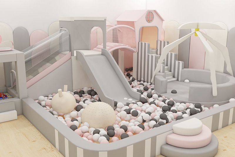 Nhà bóng liên hoàn KVCTE0168- Báo giá khu vui chơi liên hoàn nhà bóng cầu trượt - Indoor play ground