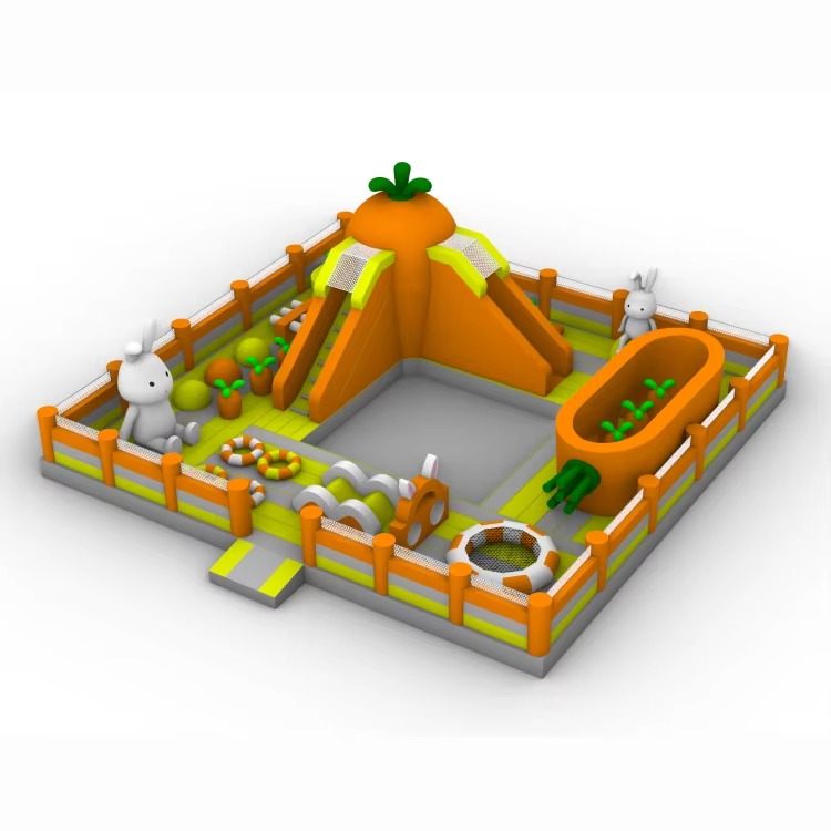 Nhà phao nhà hơi liên hoàn NPNHKB03 Dochoikinhbac - Khu trò chơi phao hơi vui nhộn