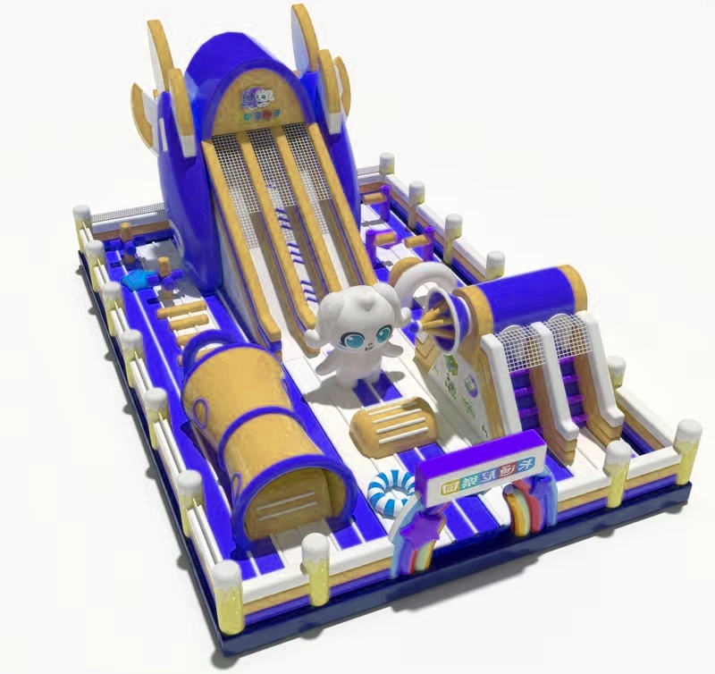 Nhà phao nhà hơi liên hoàn NPNHKB01 Dochoikinhbac - Khu trò chơi phao hơi vui nhộn